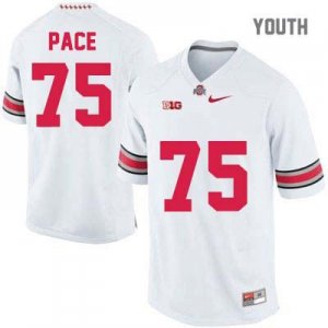 Youth NCAA Ohio State Buckeyes Orlando Pace #75 College Stitched Authentic Nike White Football Jersey OM20A67CF